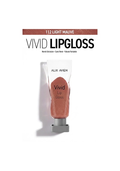 Parlak Bitişli Nemlendirici E Vitaminli Dudak Parlatıcı - Vivid Lipgloss 112 Light Mauve 0