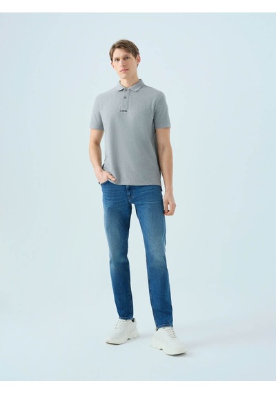 Loft Regular Fit Gri Erkek Polo Yaka T-shirt Lf2036745