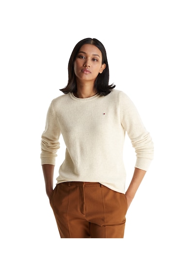 Tommy Hilfiger Soft Wool C-nk Sweater Kadın Bej Kazak - Ww0ww40264 Bej
