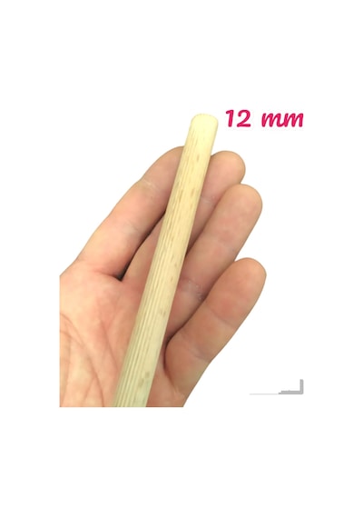 Ahşap Kayın Kavale 1.kalite 12 MM X 100 CM Fırınlanmış Tırtıklı 10 Adet