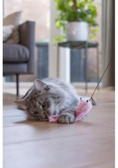 Kedi Oltası, Zilli, Peluş Ahtapot, Açık Bej