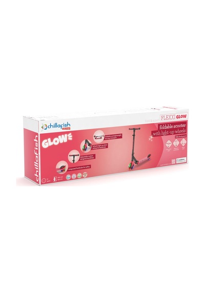 Chillafish Flexxi Glow Işıklı Katlanabilir 2 Tekerlekli Scooter - Coral