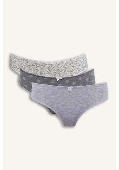 Defacto 3lü Slip Külot G8538ax26spgr93 Gri-gr93