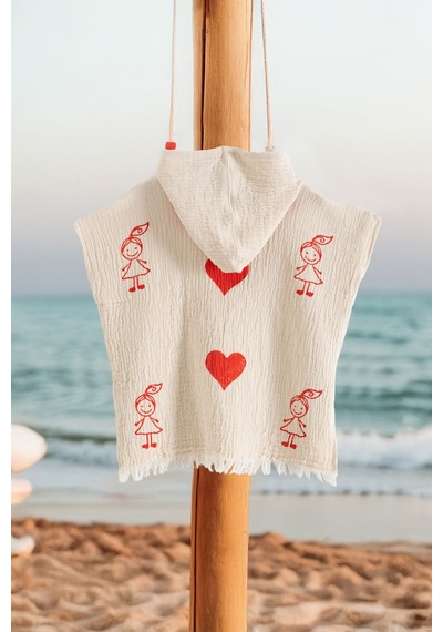 Varol Organik %100 Pamuk Müslin Çocuk Panço - Lovely Lovely/panco Standart