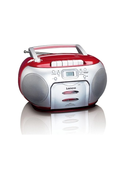 Lenco Taşınabilir Radyo / Cd / Kaset Çalar +Aux Kırmızı