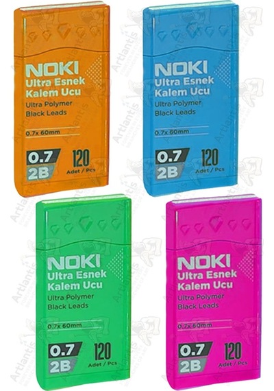 Kalem Ucu 120 Li 0.7 Mm 2b 4 Paket Noki Çoklu Versatil Kalem Uç Mekanik Uçlu Otomatik Kurşun Kalem Ucu 60 Mm Yumuşak
