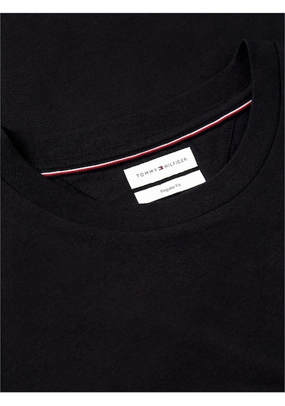 Tommy Hilfiger Scrıpt Stack Regular Tee Erkek Siyah T-shirt - Mw0mw43224