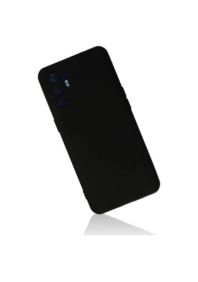 Oppo Reno 6 Uyumlu Kılıf Nano İçi Kadife Silikon - Siyah