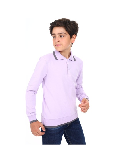 Toontoy Kids Toontoy Erkek Çocuk Baskılı Sweatshirt Lila