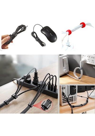 Tek-iş 14 Mm X 25 Cm Kablo Düzenleyici Kablo Bağı Cırt Cırt Bant Sök Tak Kullan 6 Adet