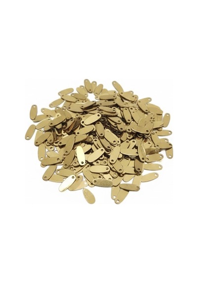 Gold 10 X 5 Mm Dantel Oya Yazma Halhal Abiye Lazer Kesim Pul 250 Adet