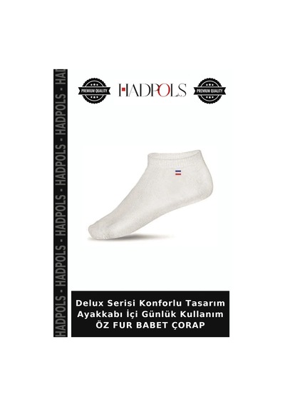 Hadpols Delux Serisi Konforlu Tasarım Ayakkabı İçi Günlük Kullanım Öz Fur Babet Çorap Çok Renkli