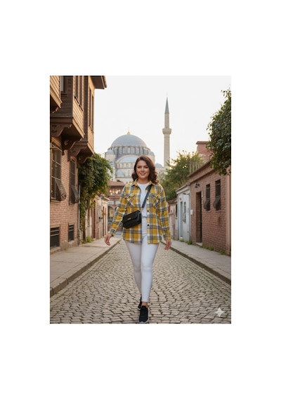 Polologin Butik Çabasız Şıklık: Klasik Kareli Oduncu Gömlek Sarı Sarı