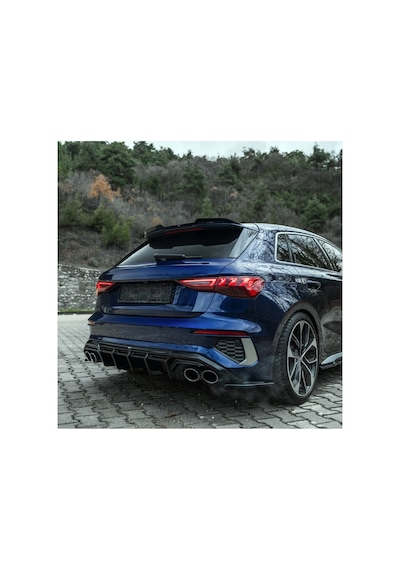 Audi A3 S Line 2020-2024 Arka Difüzör 8y Kasa Piano Black Difüzör Eki