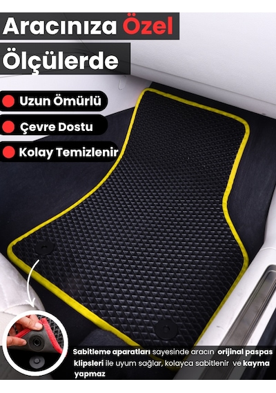 Volkswagen Tiguan 2007-2015 Uyumlu Eva Paspas Tam Set Oto Paspas,araca Özel,tam Koruma 386