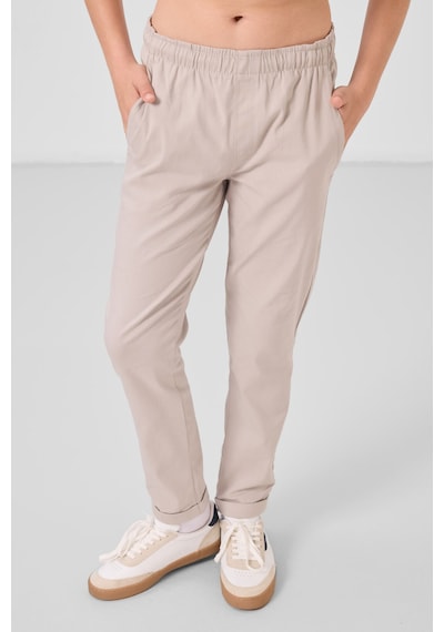 Tommy Life Taş Standart Fit Dokuma Hafif Esnek Chino Erkek Çocuk Pantolon - 11272 Taş