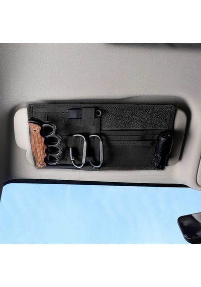 Araba Sun Visor Organizatör Çok Cep Araç Vizör Panel Depolama Sahibi Sürücü Lisansı İçin Uygun Khaki