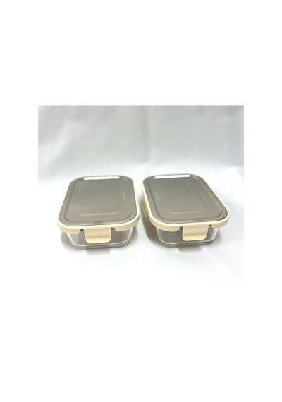 Cooker Ckr3487 Cam Saklama Kabı 640 Ml Krem 2 Adet Krem