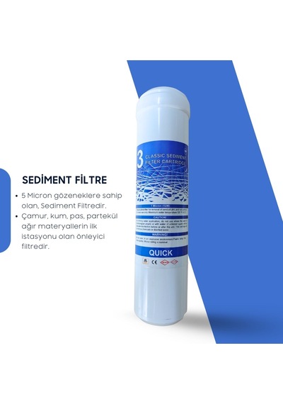 Kapalı Kasa Su Arıtma Cihazı 12 Inç 3 Lü Inline Ön Filtre Seti