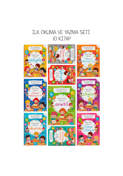 İlk Okuma Ve Yazma Seti 1. Sınıf Anetil Etkinlik Temelli 10 Kitap