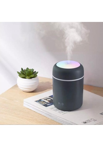 Led Işıklı 3'ü 1 Arada Ultrasonik Hava Nemlendirici Ve Aroma Difüzörü 300ml Kapasiteli Gri
