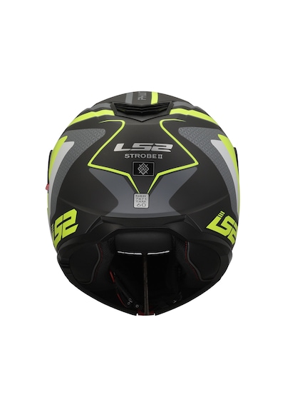 Ls2 Strobe 2 Phantom Motosiklet Kaskı Mat Titanium - Neon Sarı