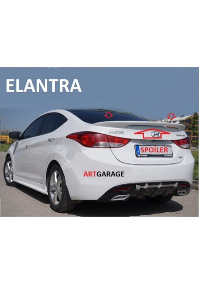 Hyundai Elantra 2010-2016 Arası Bagaj Spoileri-fiberglass-boyasız