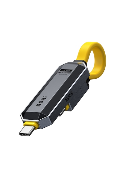 Aohi The Future Magflash 256gb Usb-c Mikro Ssd Flash Bellek Ve Şarj Kablosu, 1000mb/s Veri Aktarım -