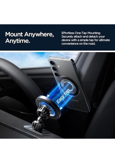 Magsafe Araç İçi Telefon Tutucu 2in1 Air Vent & Dashboard Ön Konsol Ve Havalandırma Izgara İle Uyumlu Uzun Versiyon İphone & Magfit İle Uyumlu + Dahili Metal Halka Mtf13-1 Matte Gray - Acp08321