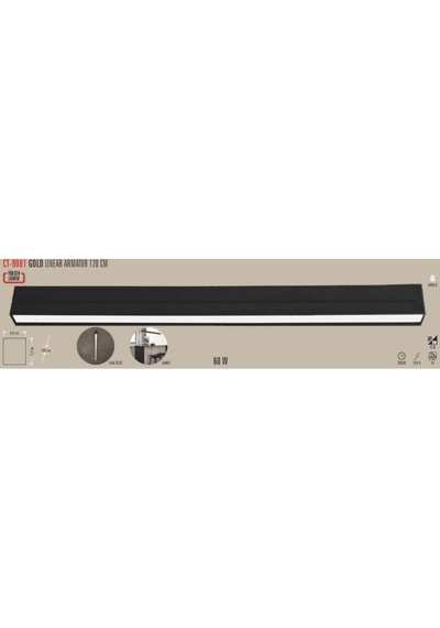 Cata 60w Ct-9081 120cm Linear Armatür Beyaz Diğer