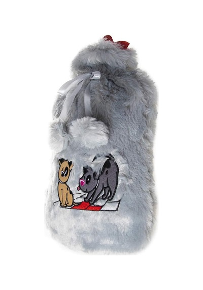 Biggdesign Dogs Gri Peluş Sıcak Su Torbası Genel