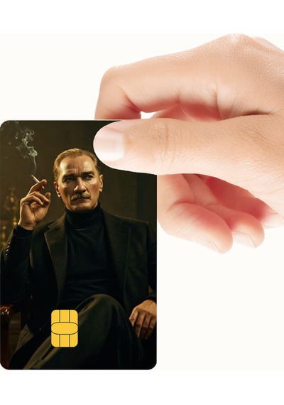 Atatürk 4'lü Set Kredi/banka Kart Kaplama Sticker Standart