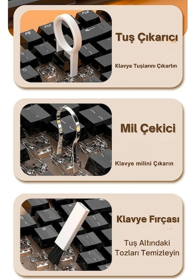 Redclick Şarjlı Kulaklık ve Klavye Temizleme Seti
