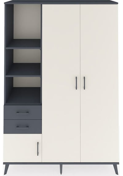 Hyperion Dolap 5 Raflı 2 Çekmeceli Tek Askılı 132x44x195 Antrasit-aytaşı/antrasit Aytası/antrasıt - Antrasıt Hyperion Dolap 5 Raflı 2 Çekmeceli Tek Askılı 132x44x195 Antrasit-aytaşı/antrasit Aytası/antrasıt - Antrasıt
