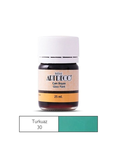 Artdeco 25 ML Turkuaz Cam Boyası 30a-30 Turkuaz