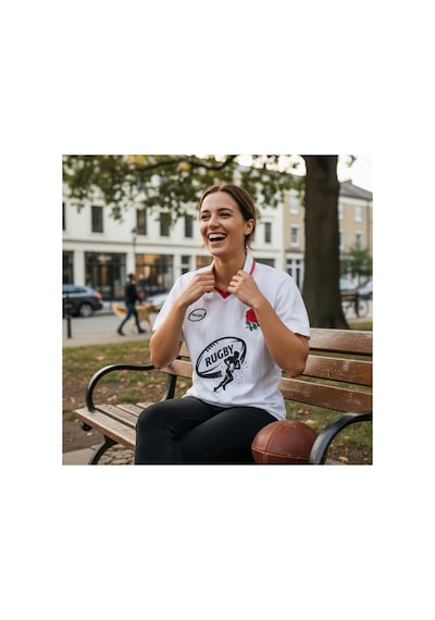 Urbantrendstore Rugby Tasarımlı Günlük Rahat Kullanım Casual Tişört Beyaz