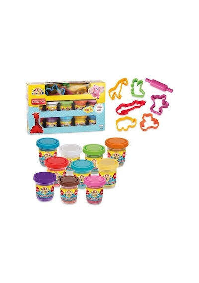 03290 Art Craft 16 Parça Hamur Seti-rengarenk / 560 Gr Çok  Renkli