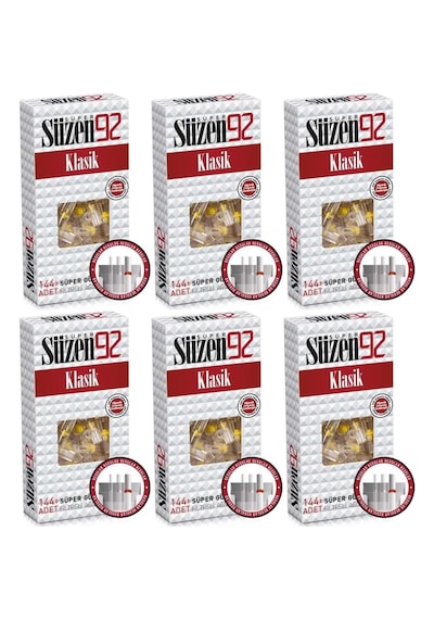 Süzen92 Klasik Ağızlık Filtresi 864 Adet 6 Paket