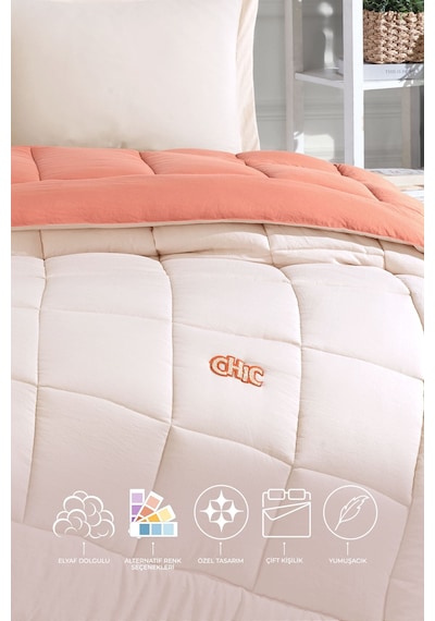 Elart Violet Comfort Uyku Seti Çift Kişilik Ekru Ekru