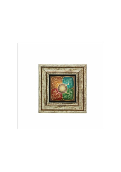 4 Mevsim Ağaç Baskılı Taş Tablo 20x20