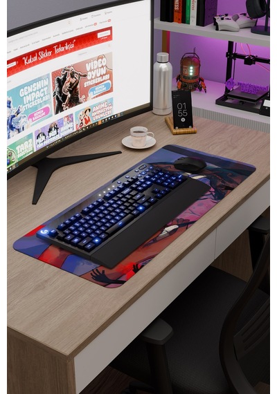 Omori Kaymaz Dikişli Kauçuk Oyuncu Mousepad V4 - 70x30 Xl Gaming Mouse Pad Fare Altlığı