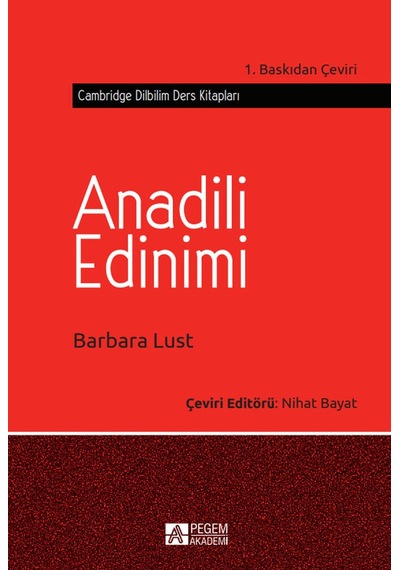 Anadili Edinimi - Pegem Akademi Yayıncılık