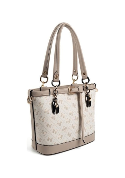 Silver Polo Sp1155 Kadın El Çantası Monogram Bej-kum