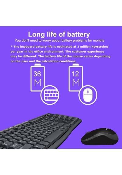 Logitech Mk270 2.4ghz Kablosuz Klavye + Fare Seti Siyah