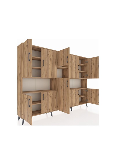 Arges Dolap 14 Raflı 10 Kapaklı 220x30x163 Çam-çam Atlas Çam - Atlas Çam Arges Dolap 14 Raflı 10 Kapaklı 220x30x163 Çam-çam Atlas Çam - Atlas Çam