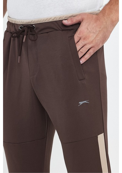 Slazenger Oxford I Erkek Fermuar Cepli Kahve Eşofman Altı Kahverengi