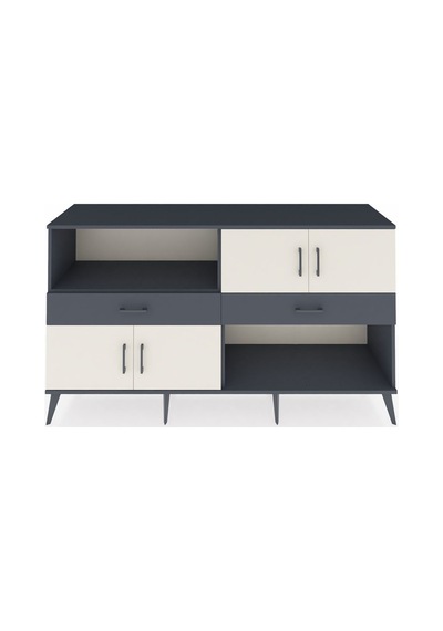 Hyperion Konsol 8 Raflı 3 Çekmeceli Tek Kapaklı 176x44x99 Antras Antrasit-aytaşı/antrasit Hyperion Konsol 8 Raflı 3 Çekmeceli Tek Kapaklı 176x44x99 Antras Antrasit-aytaşı/antrasit