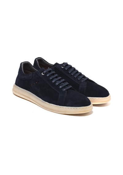 Navy Suede Sneaker Günlük Erkek Ka-26y-c27603 John May Formal Mavi