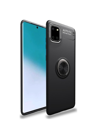 Samsung Uyumlu Galaxy A81 Note 10 Lite Kılıf Zore Ravel Silikon Kapak Siyah
