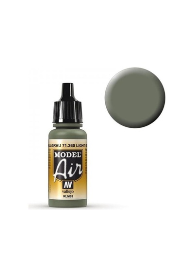 17 Ml. Light Gray Rlm63 Model Air Serisi Maket Boyası, Vallejo 71260 Standart
